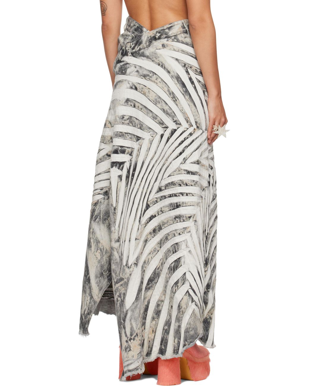 MASHA POPOVA Black Ssense Exclusive & Denim Maxi Skirt