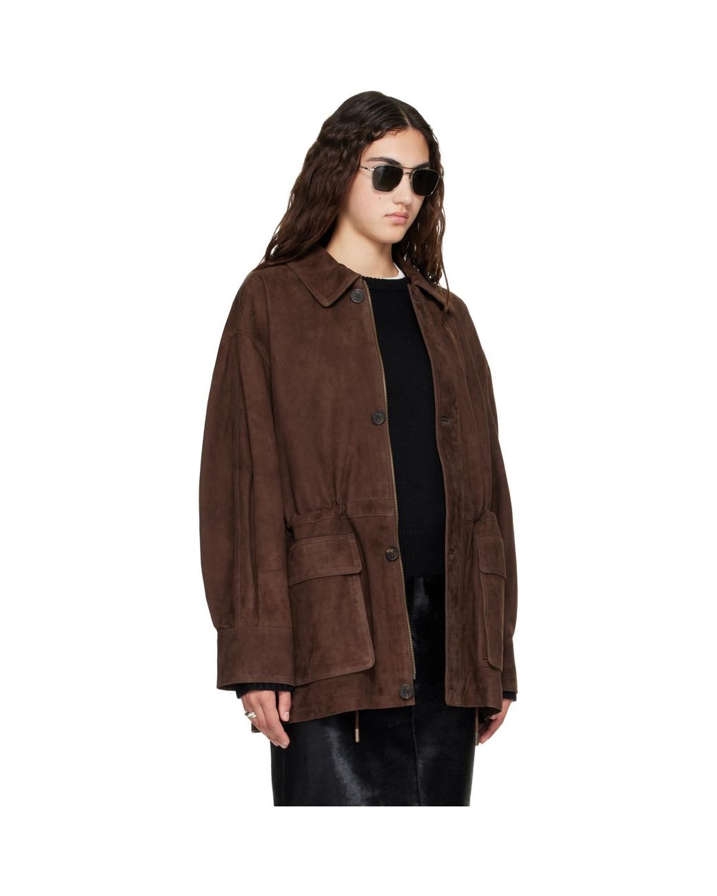 Arma Brown Maeve Suede Field Jacket