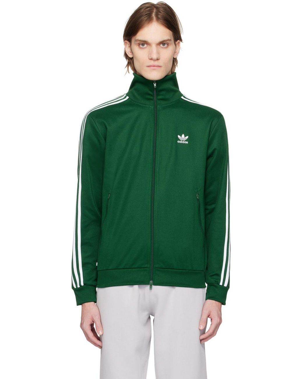 adidas Originals Green Adicolor Classics Beckenbauer Track Jacket for Men |  Lyst