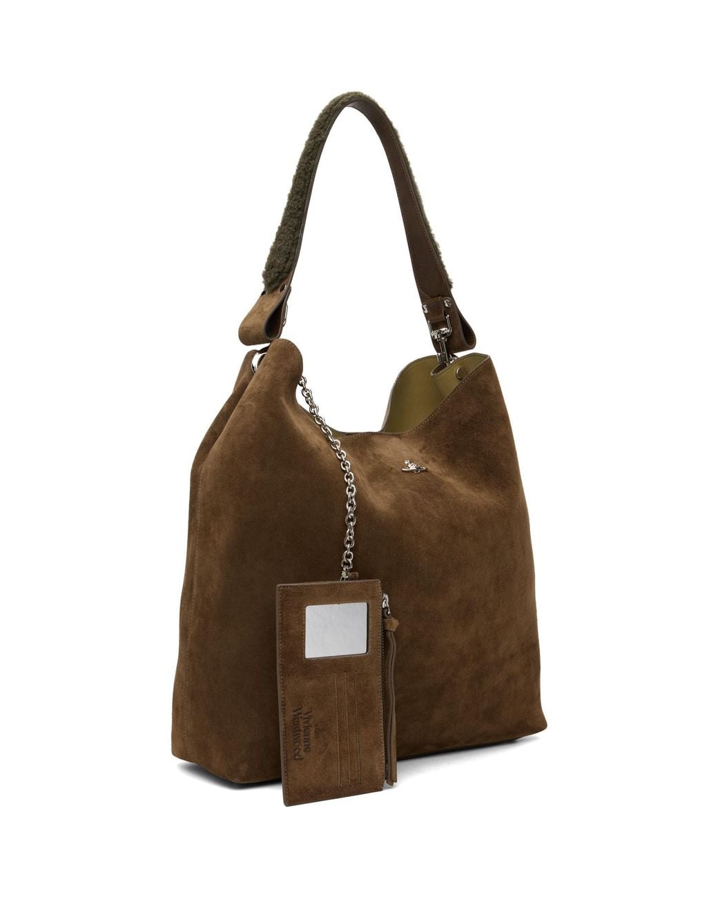 Vivienne Westwood Brown Khaki Lottie Large Shoulder Bag