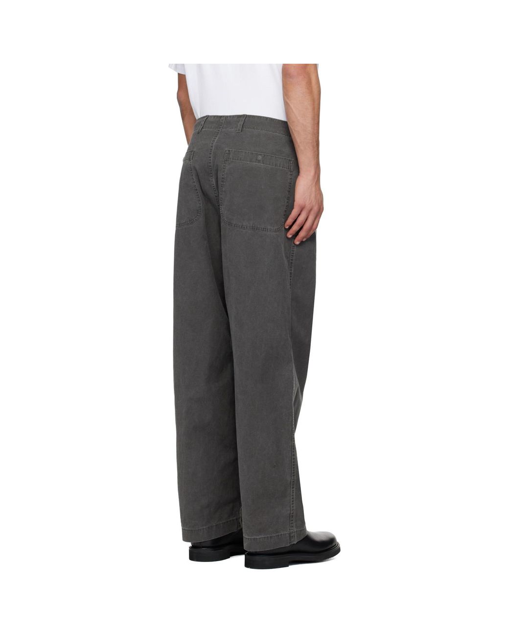 Nanamica Gray Ooal Field Trousers for men