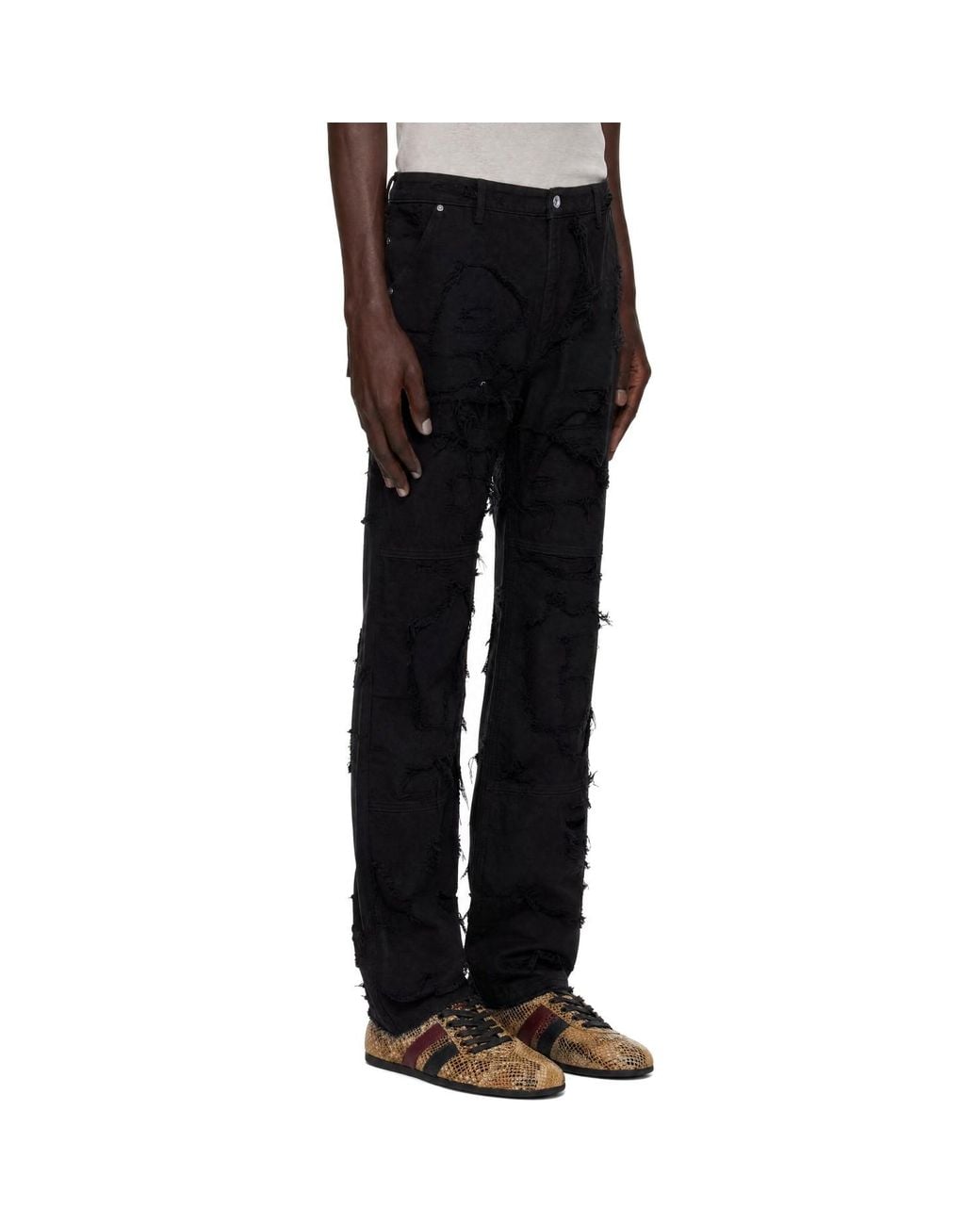 Who Decides War Black Unearthed Jeans for men