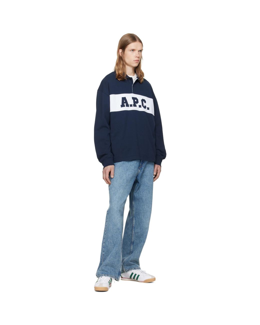 A.P.C. Blue Rugby Polo for men