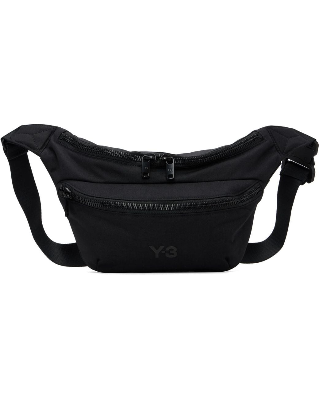Y-3 Black Staple Fanny Pack for men