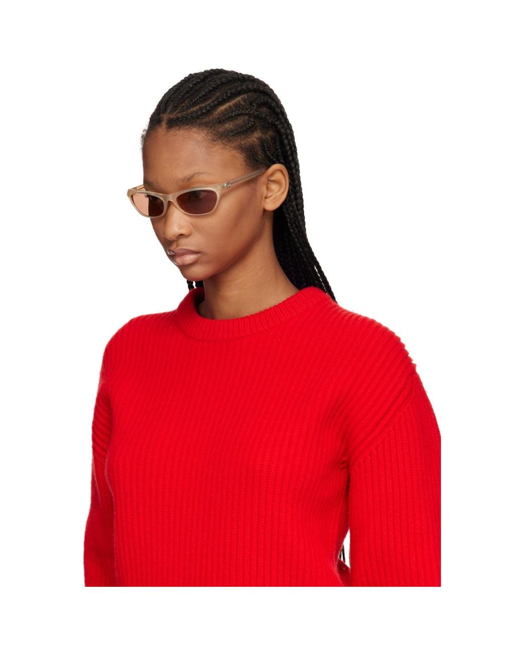 Gucci Pink Geometric-Frame Sunglasses
