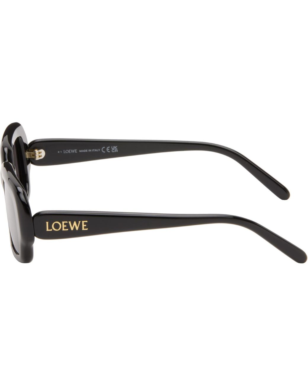 Loewe Black Rectangular Slim Sunglasses for men