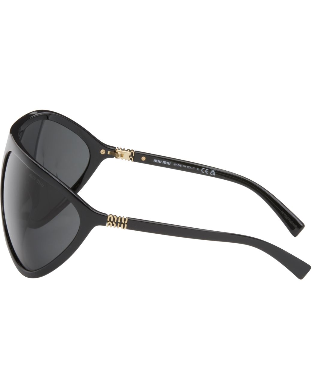 Miu Miu Miu Enigme Sunglasses in Black | Lyst