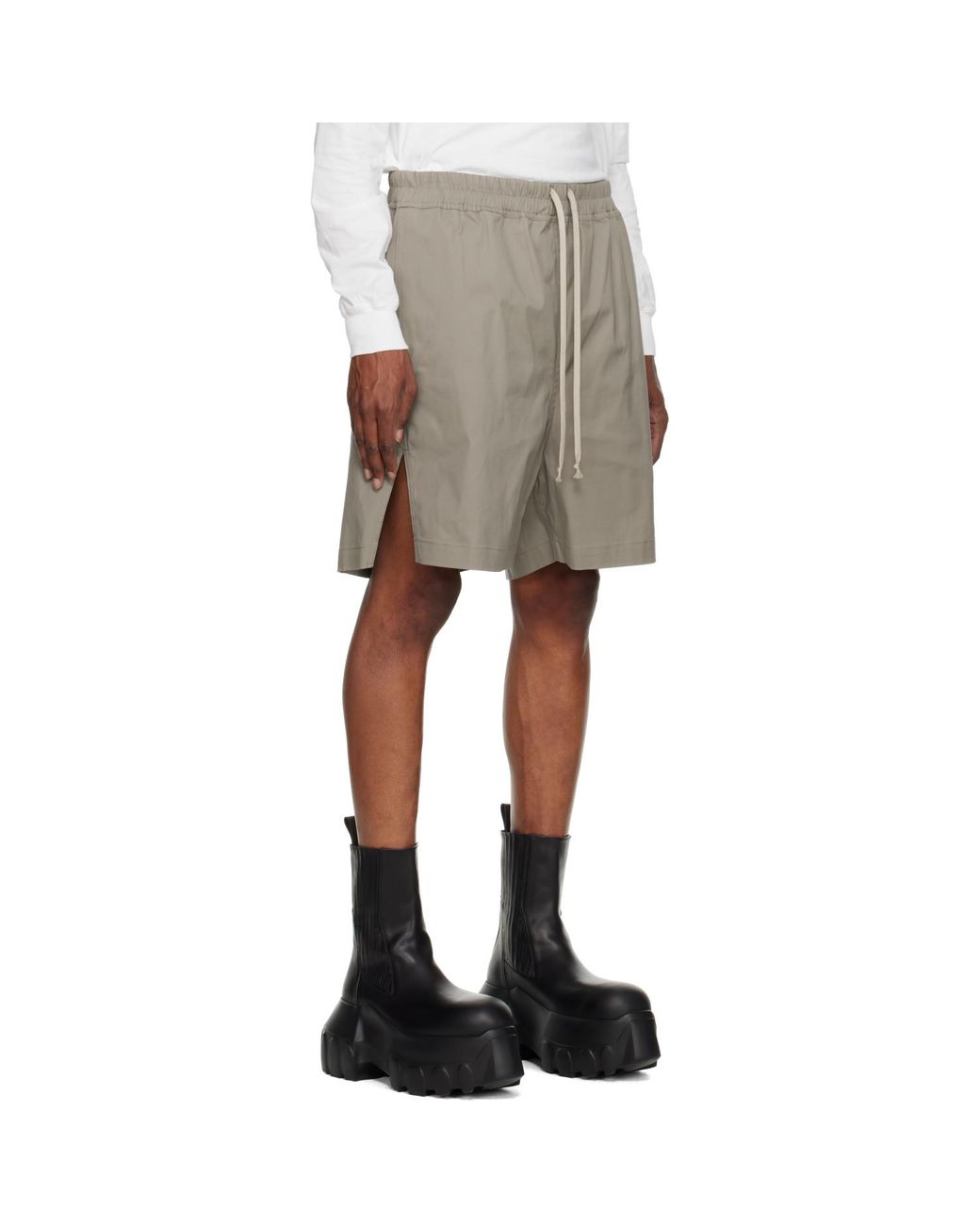 Rick Owens Natural Taupe Tower Boxers Shorts for men