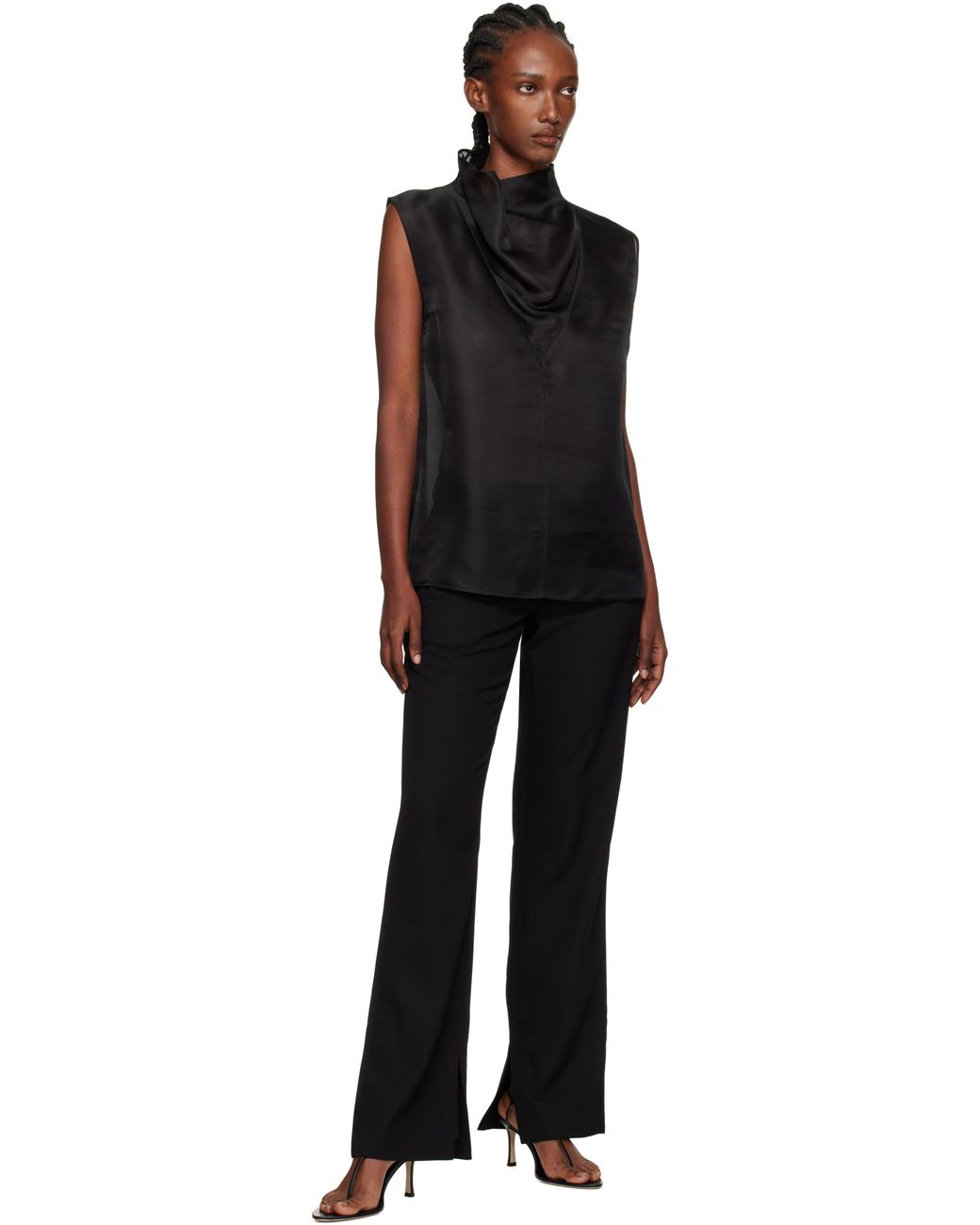 Rohe Black Organza Silk Blouse