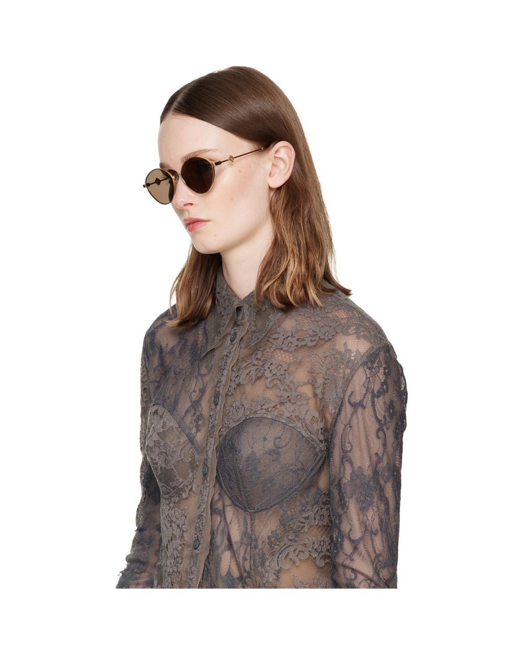 Fendi Brown Ff Diamonds Sunglasses