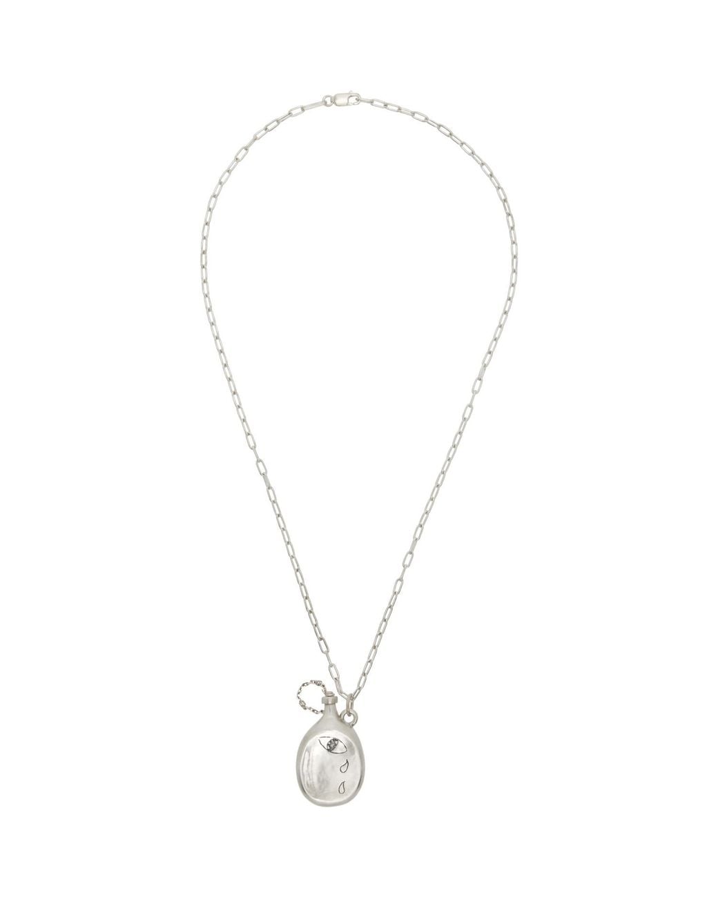Our Legacy Metallic Tear Container Necklace for men