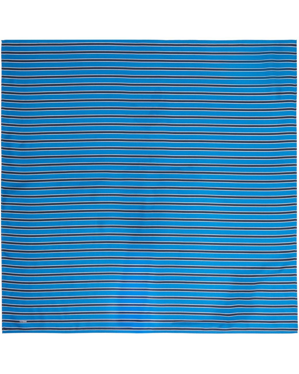 Totême Blue Striped Silk Scarf
