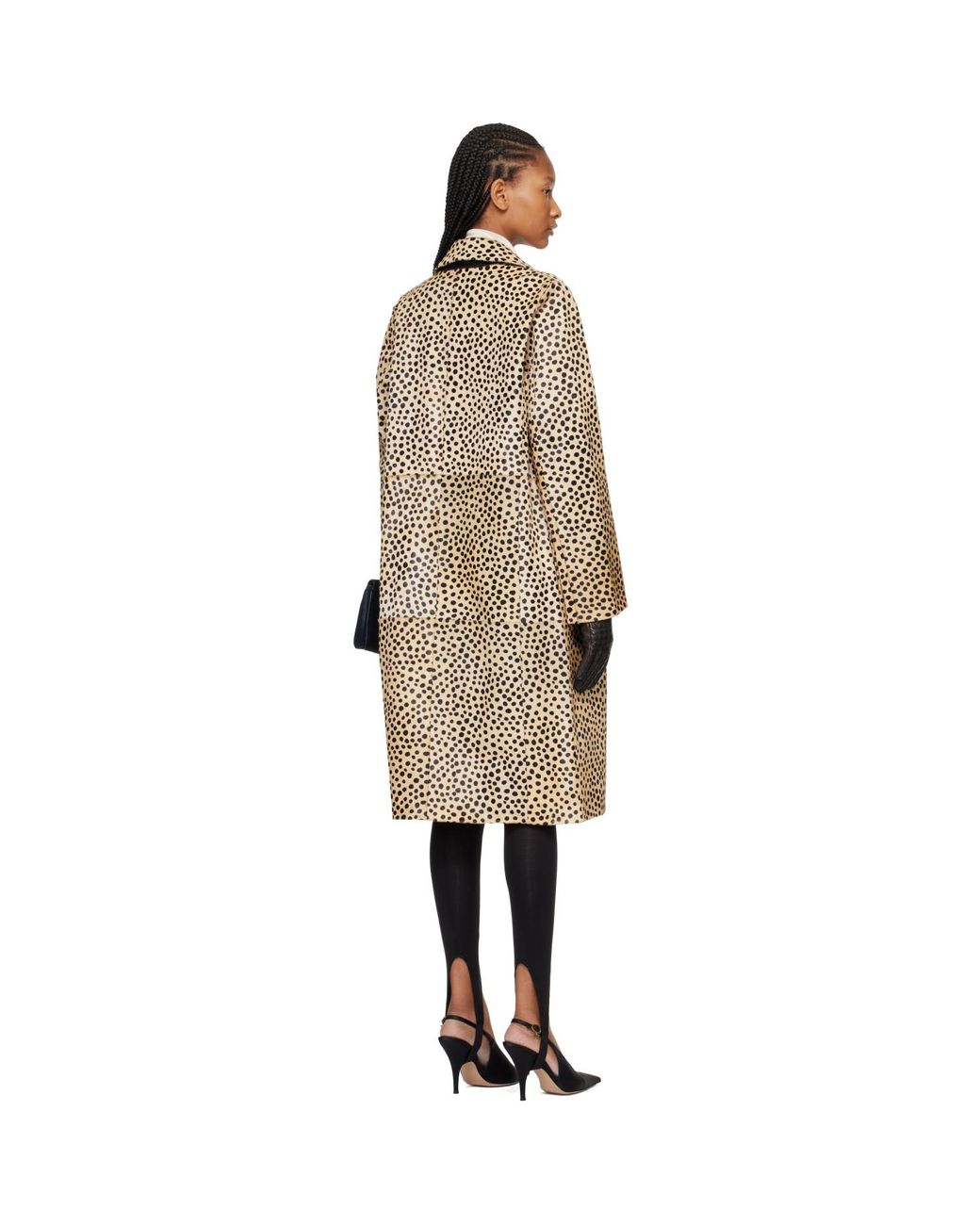 Rohe Natural Tan Cheetah Pony Hair Coat