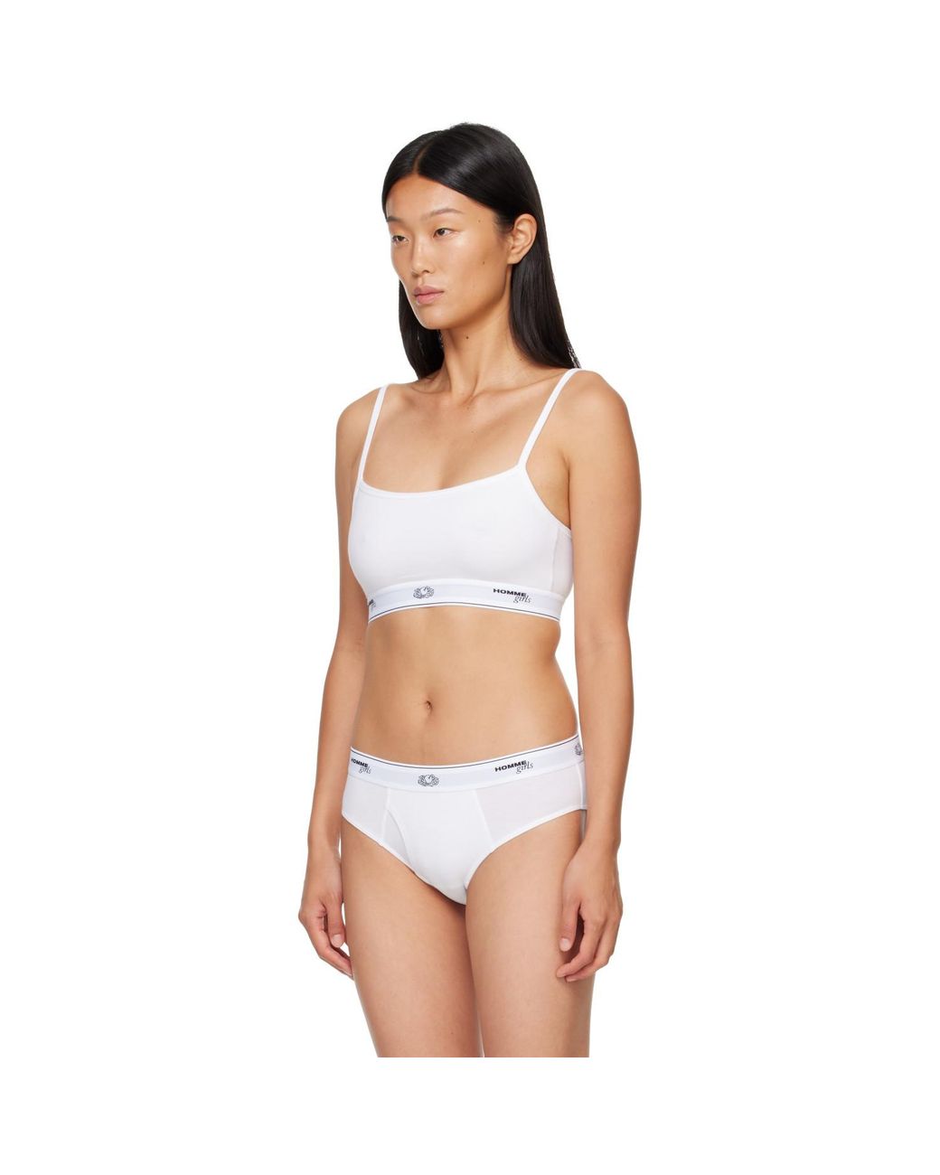 HOMMEGIRLS Black Three-Pack Fruit Of The Loom Edition Cami Bralettes