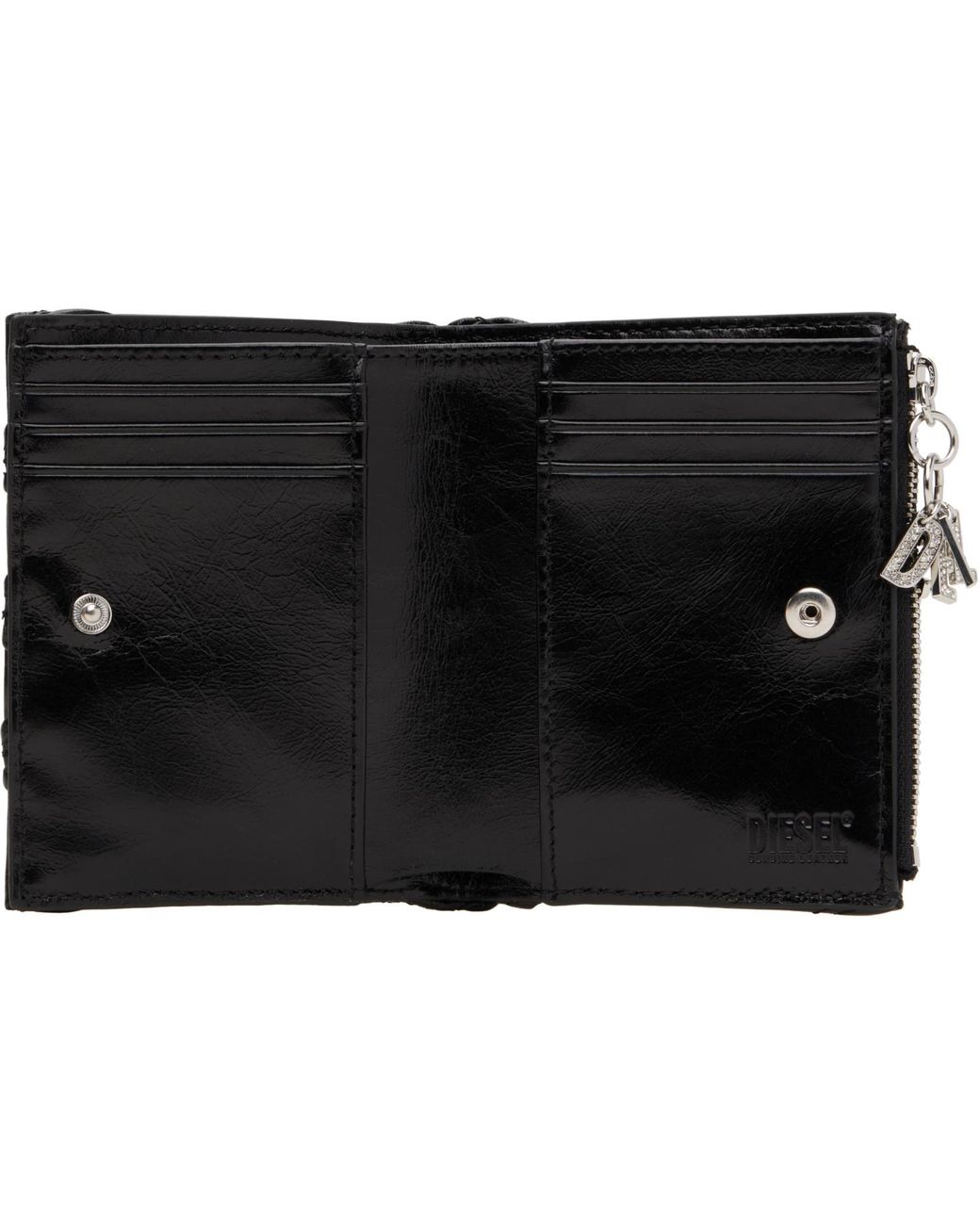 DIESEL Black D-Charms Bifold Wallet