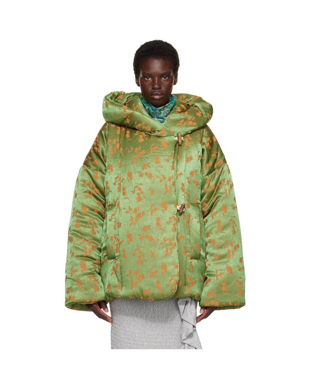Dries Van Noten Green Floral Jacket