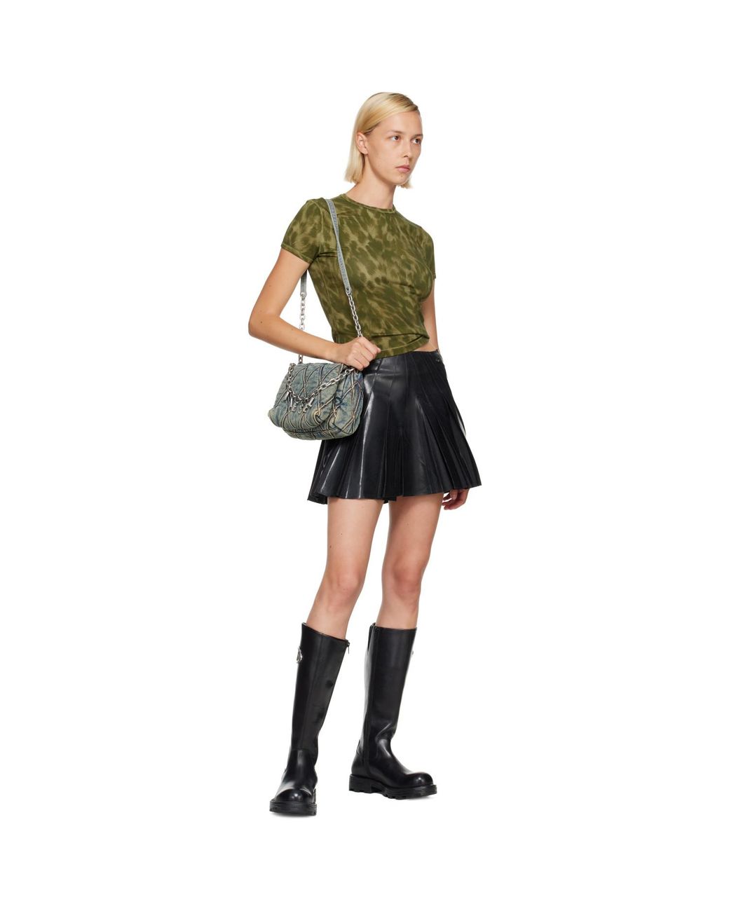 DIESEL Black D-Hammer-Leather Knee-High Boots