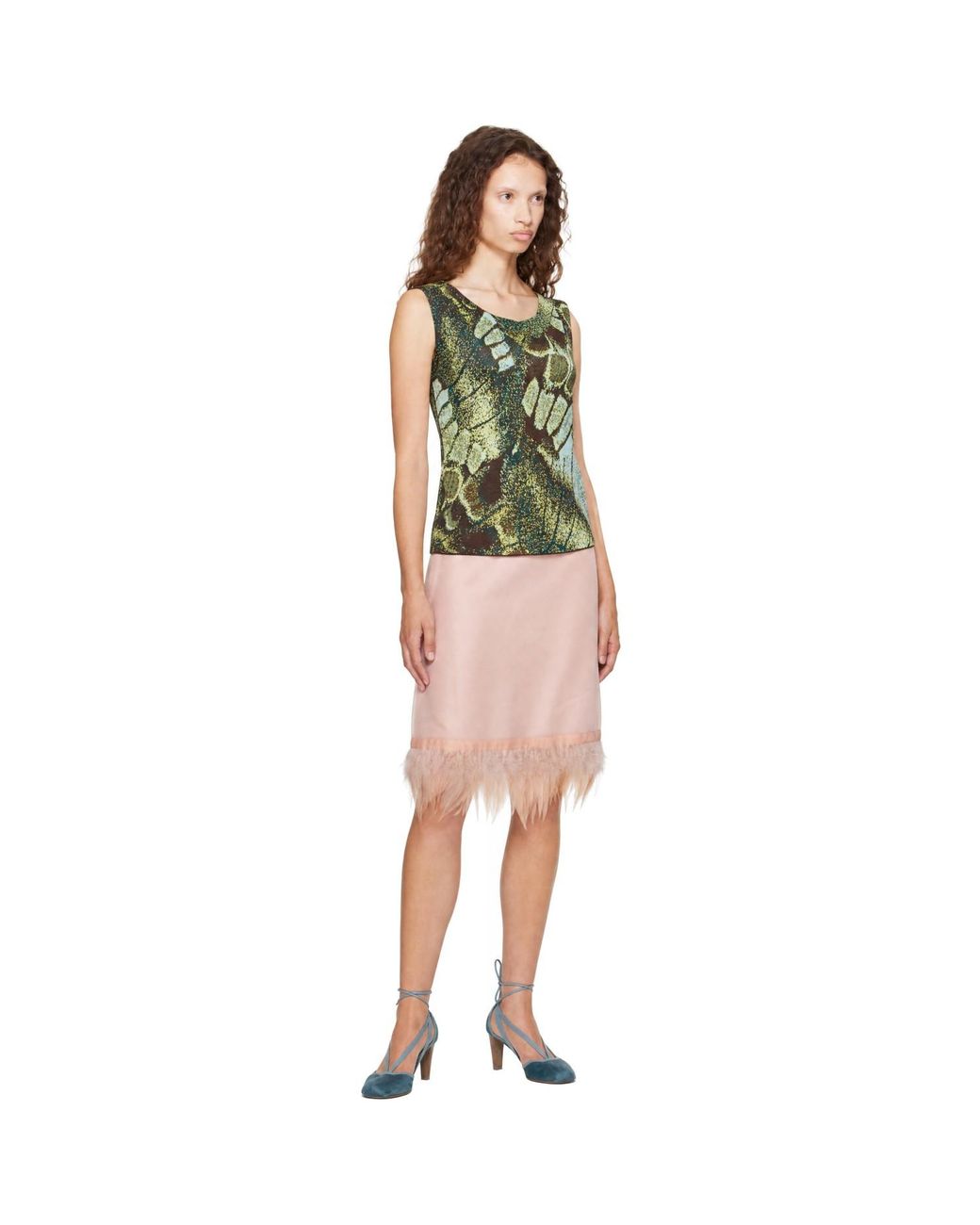 Staud Green Veronica Top