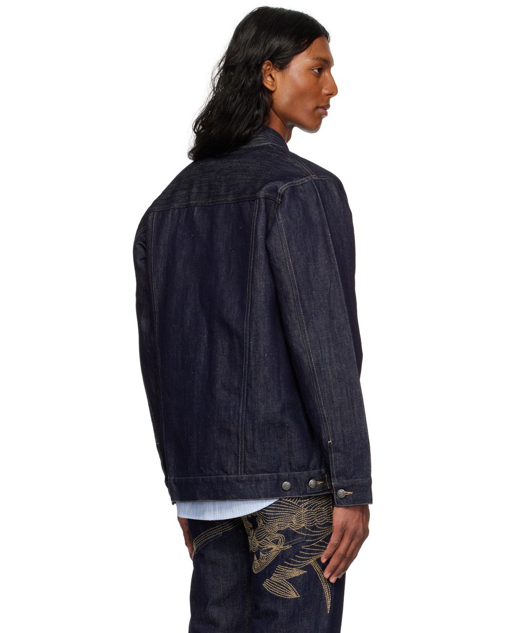 Maharishi 6059 Maha Hemp Denim Kimono Jacket in Blue for Men | Lyst