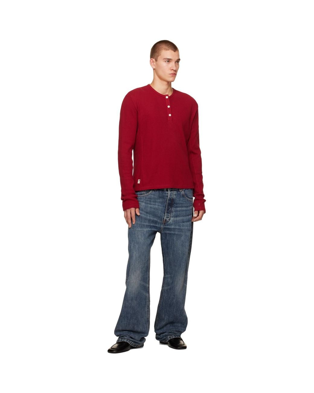 Carrera Red Lis Long-Sleeve Henley for men