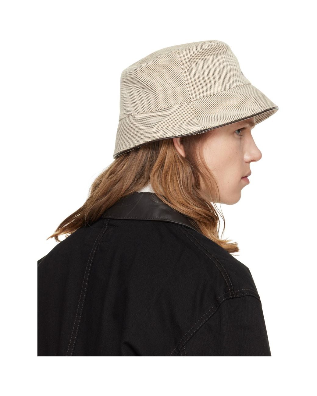 Ferragamo Brown Canvas Bucket Hat for men