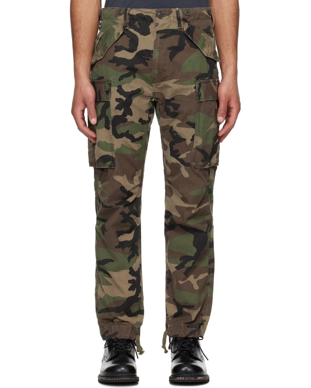 RRL Khaki Regiment Camo Ripstop Cargo Pants for Men | Lyst UK
