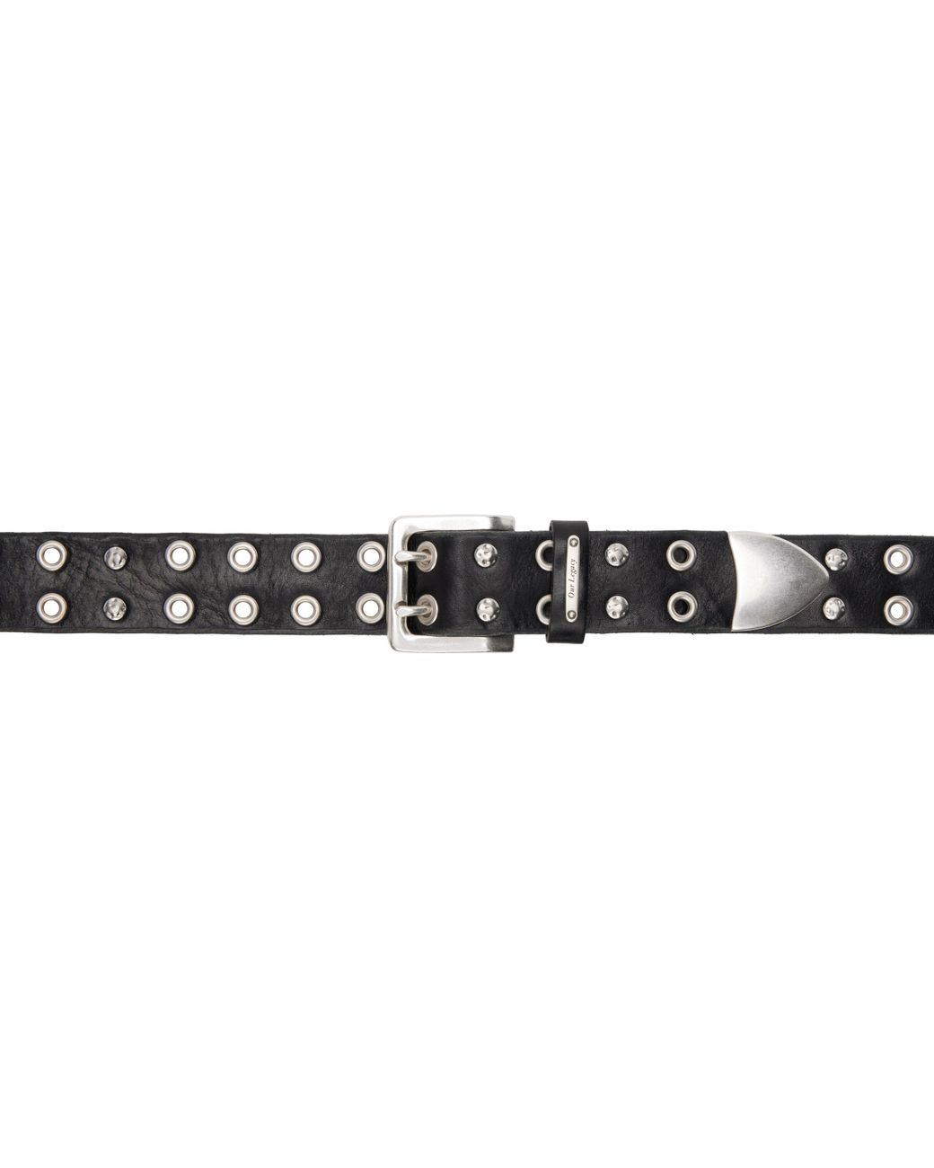 小物 our legacy Studded Double Tongue Belt 70 Our Legacy Studded Double Tongue Belt Black – ESSXNYC