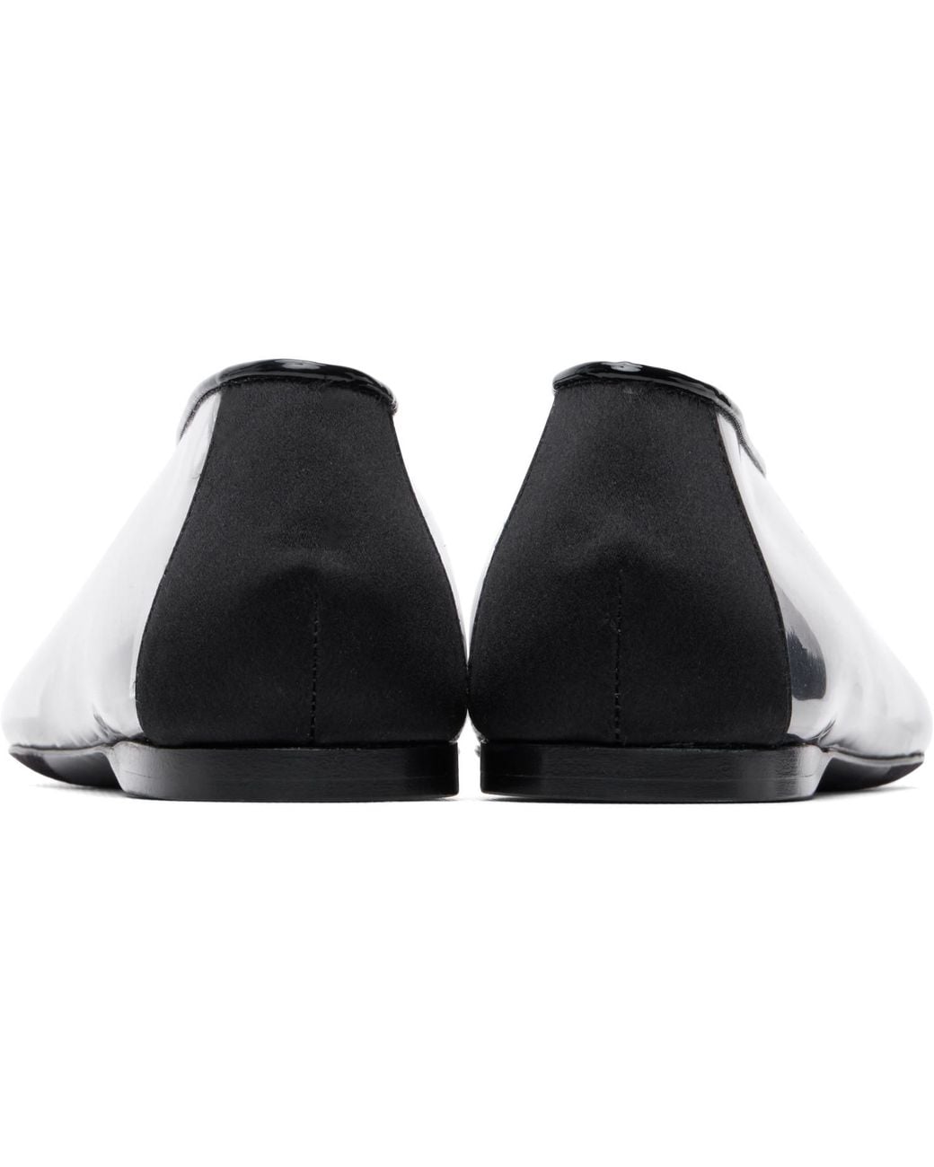 Moschino Black Pvc Ballerina Flats