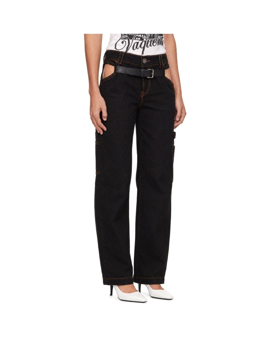 VAQUERA Black Belted Jeans