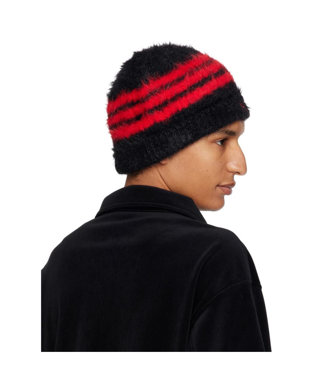 Y-3 Black Stripes Beanie for men