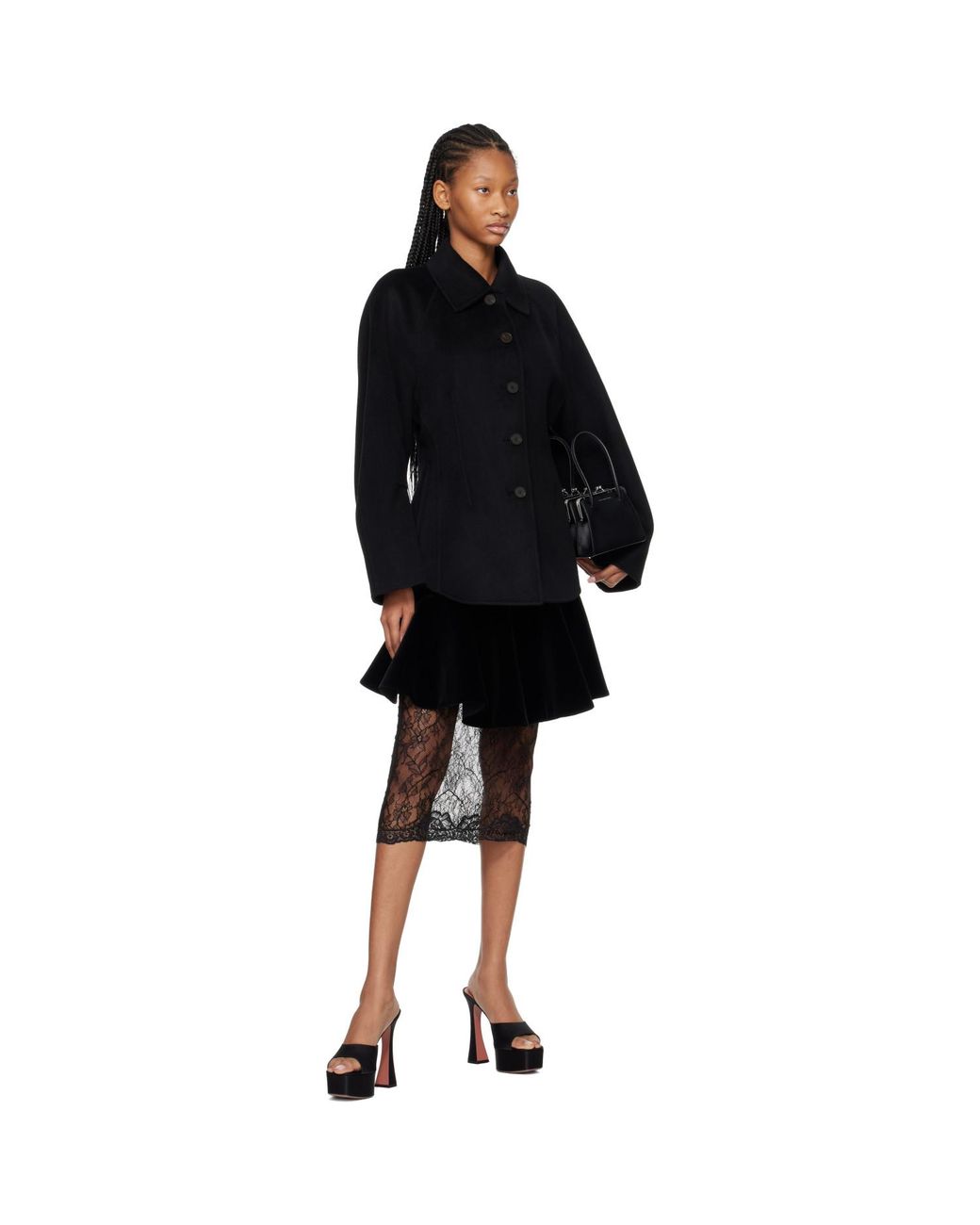 Rohe Black Double-Faced Sculptural Jacket