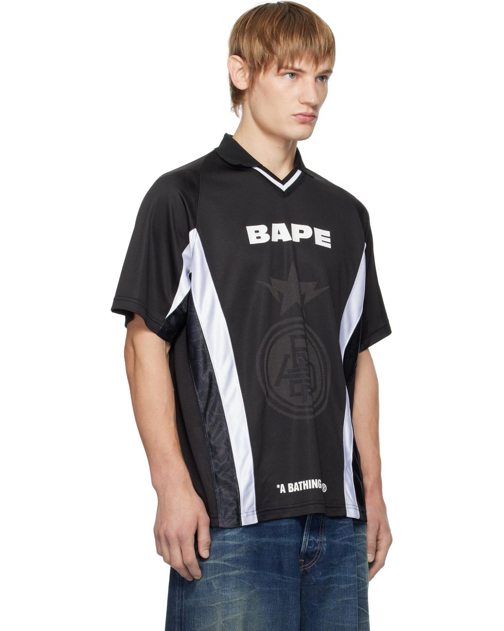 A BATHING APE◆AAPE SOCCER JERSEY Tシャツ 送料込 AAPE SOCCER JERSEY TEE（Tシャツ/カットソー）｜AAPE BY A