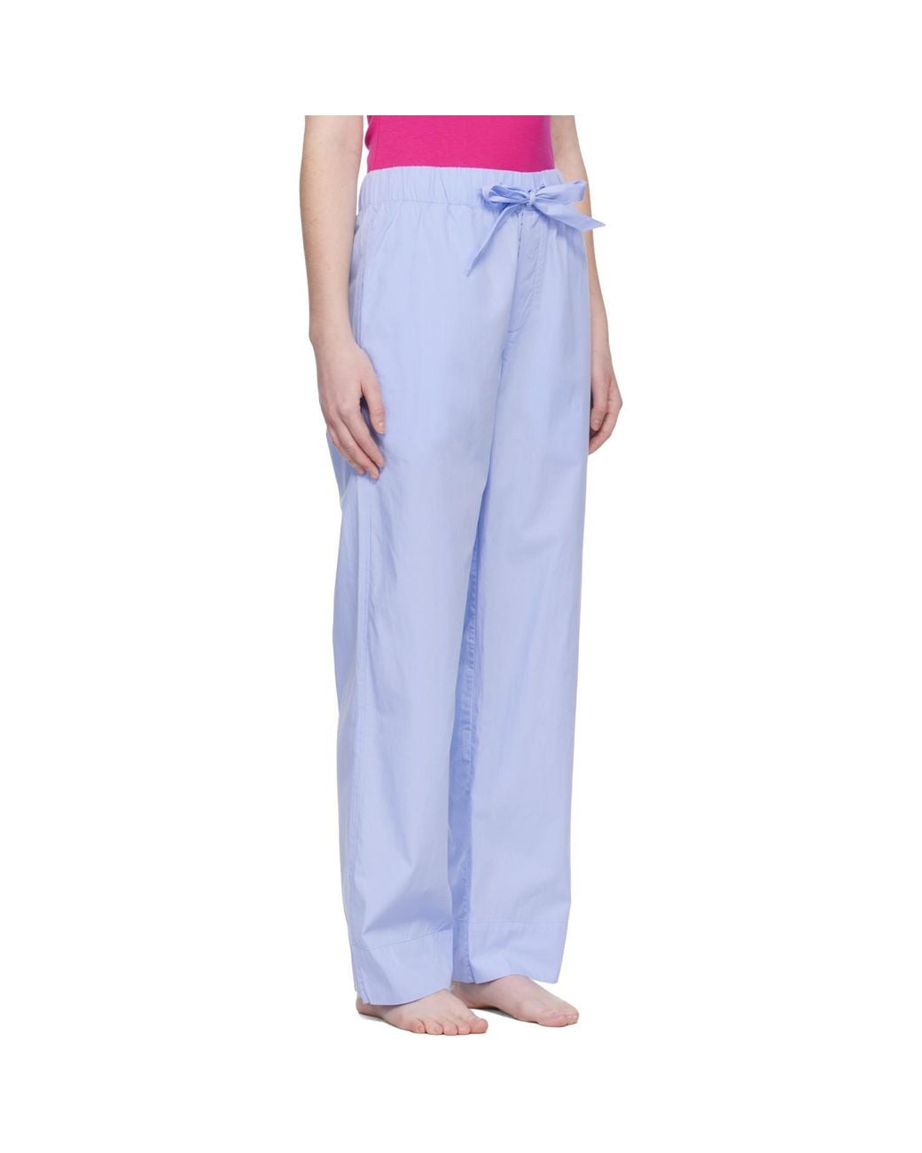 Tekla Blue Poplin Pyjama Pants