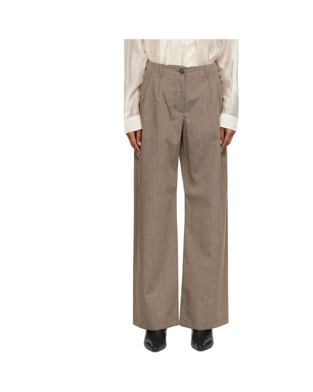 Our Legacy Natural Taupe Arch Chino Trousers