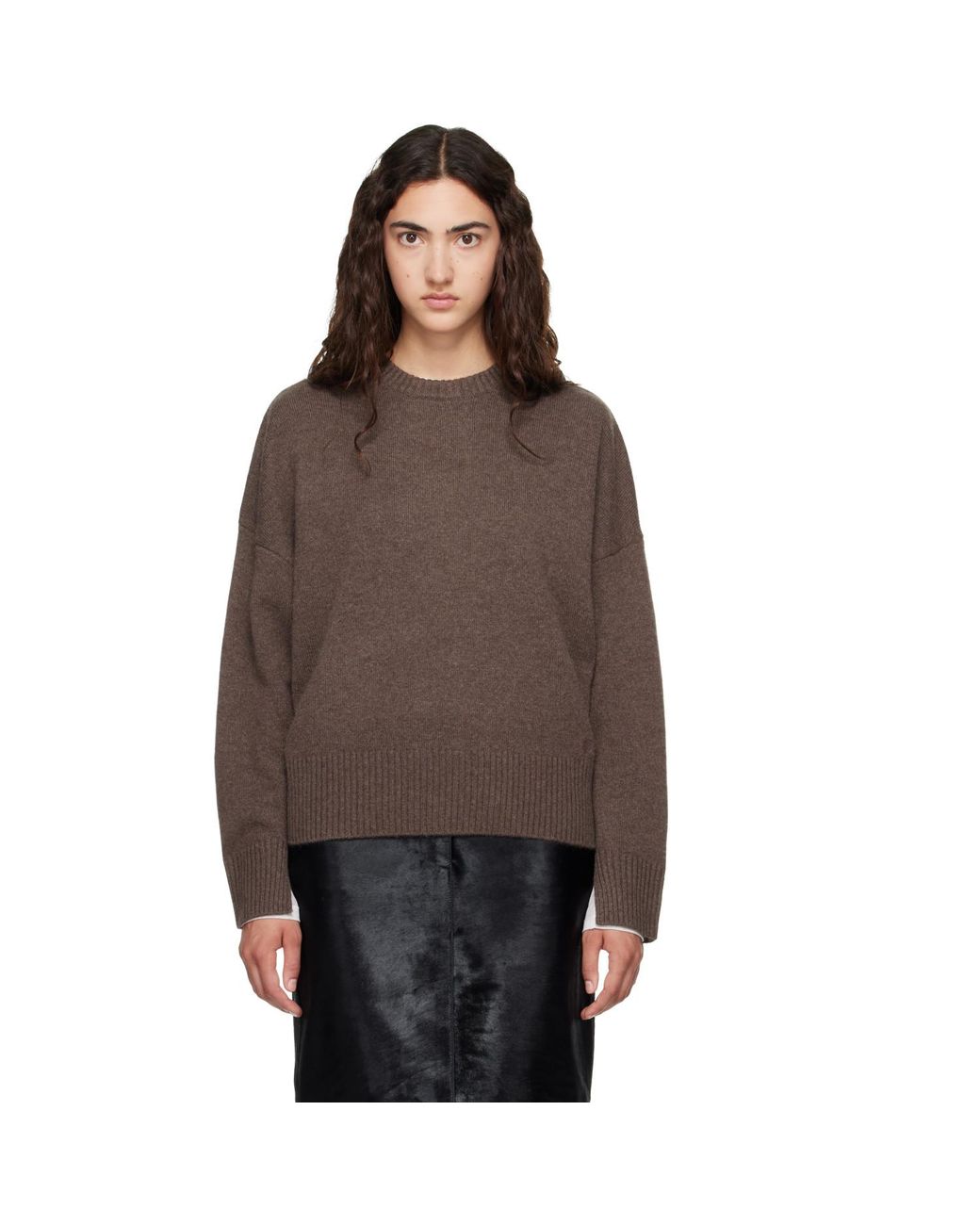 Loulou de Saison Brown Anton Lds Cashmere Sweater