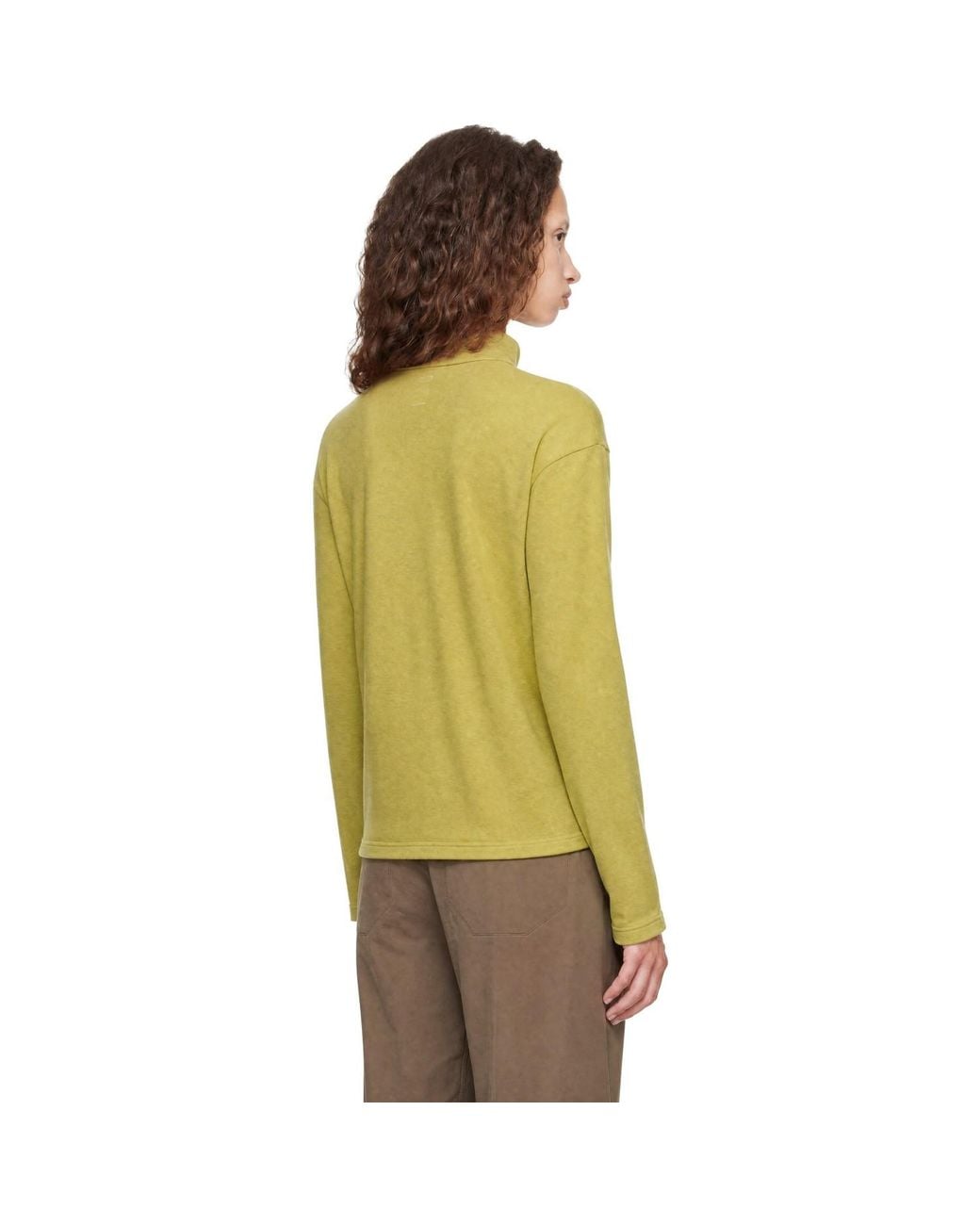 Post Archive Faction PAF Green Cut Out Half Zip Fleece Sweatshirt