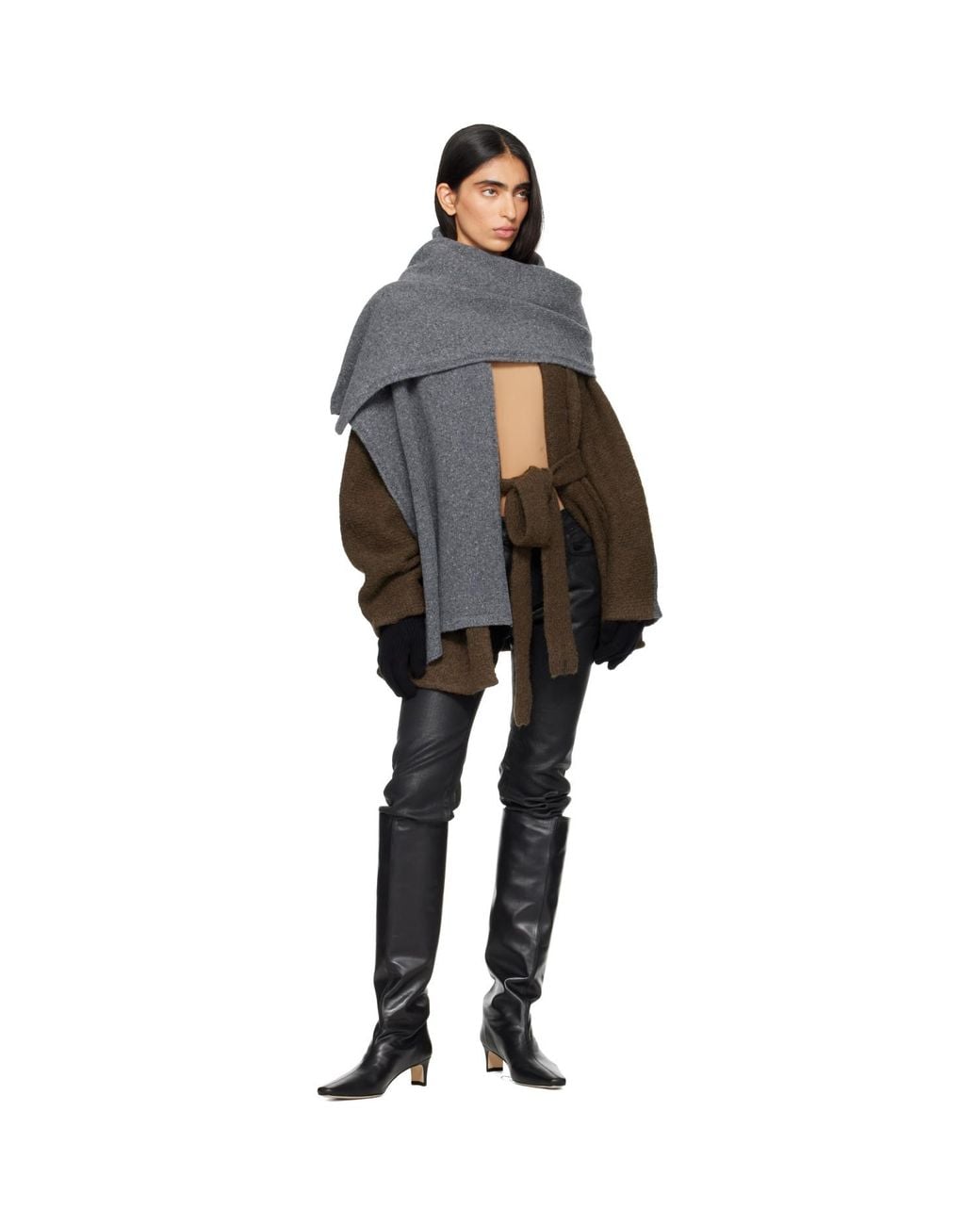 Totême Black Cashmere Gloves