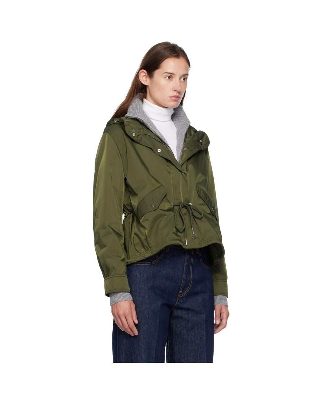 Moncler Green Noizay Hooded Parka Jacket