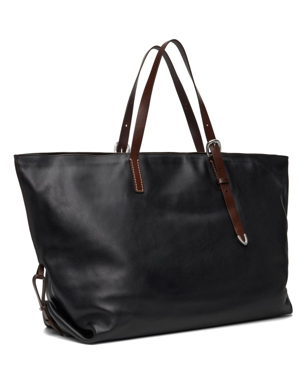 Paul Smith Black Leather Duffle Bag for men