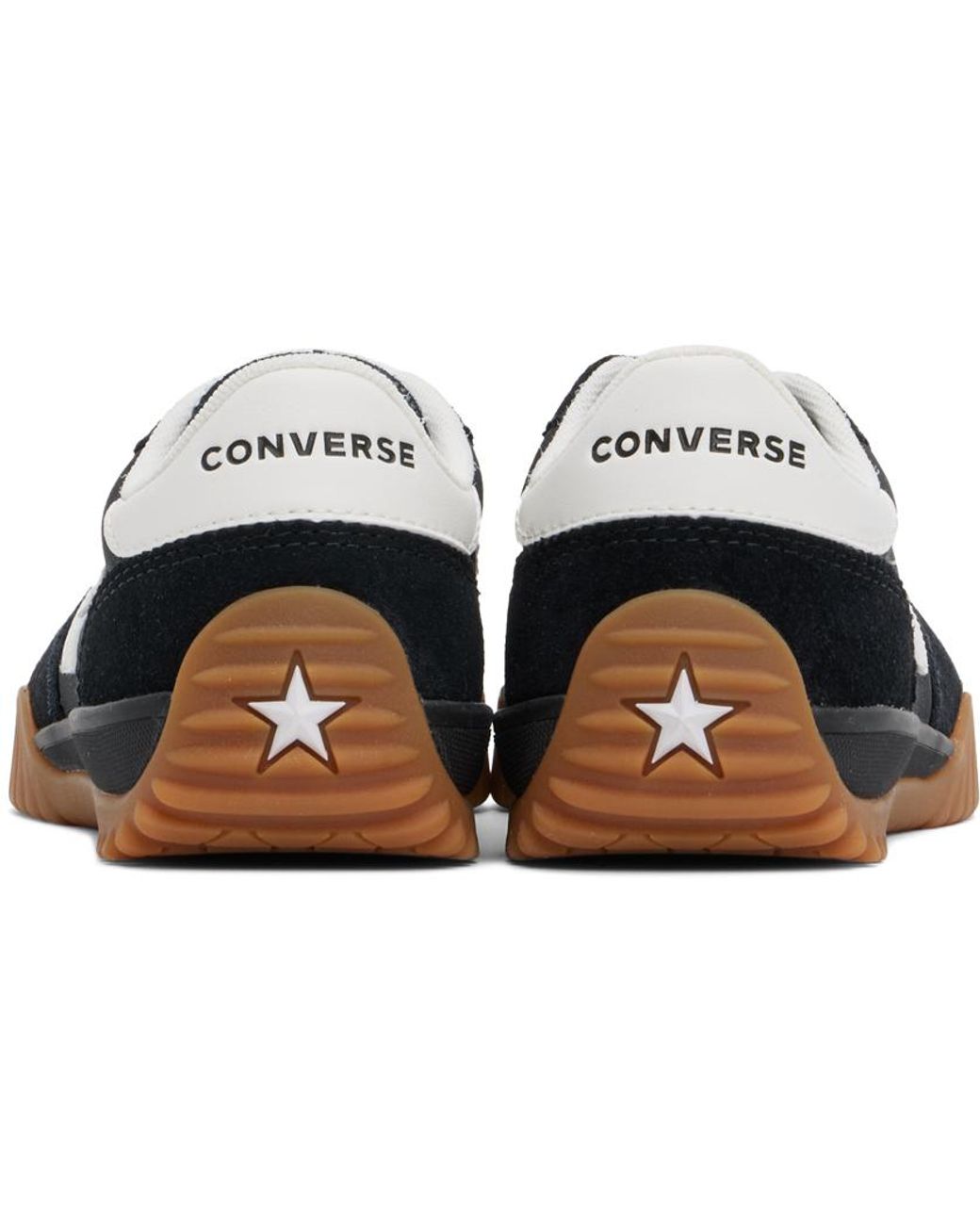 Converse Black Suede Nylon Lace-Up Low-Top Sneakers