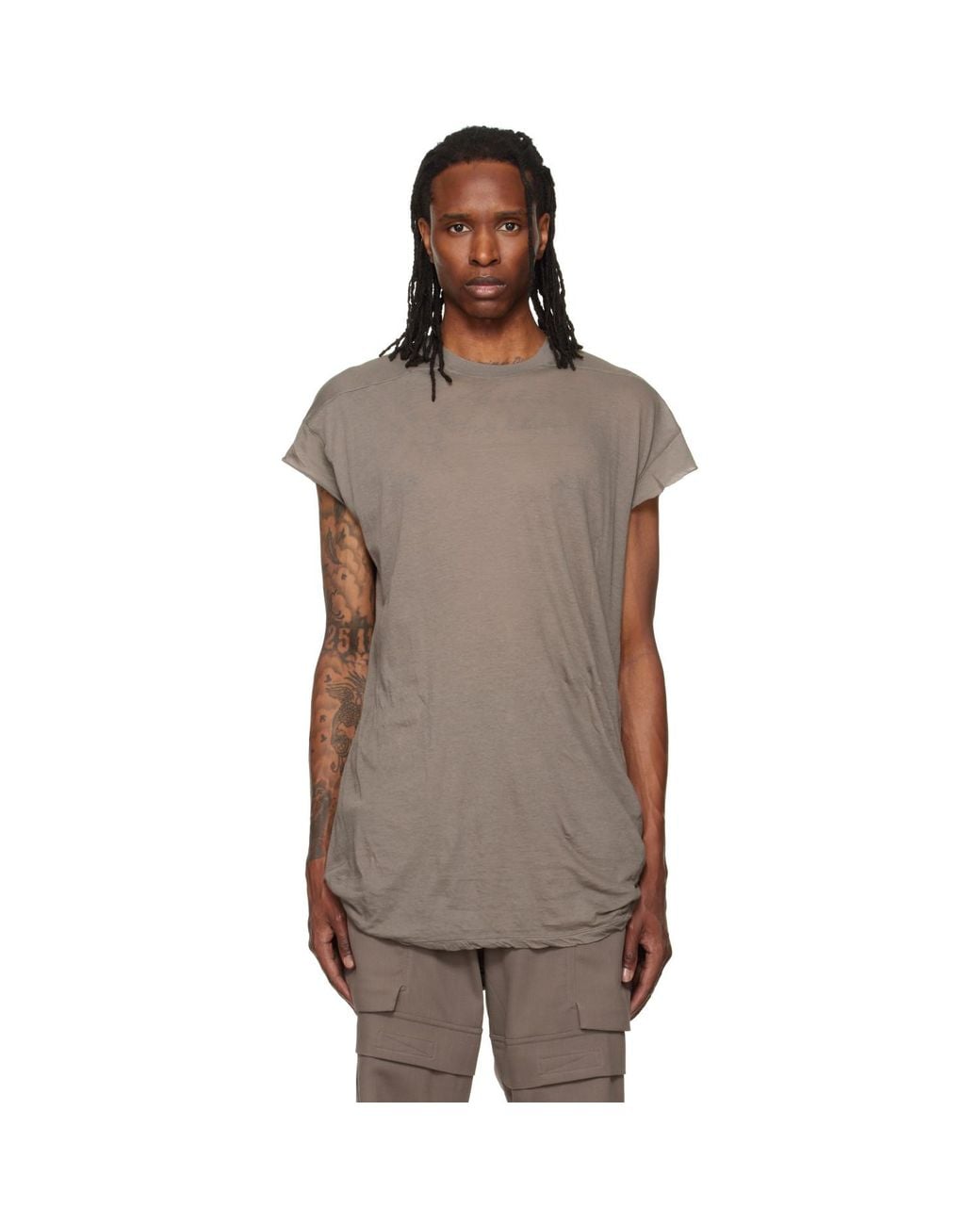 Rick Owens Brown Tower Rick S Jumbo S/S T-Shirt for men