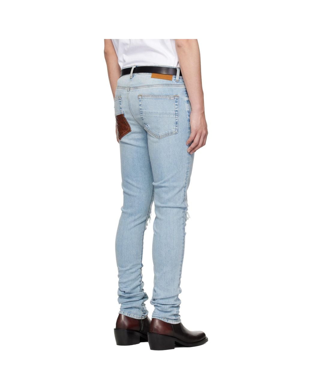 Amiri Blue Croc Mx1 Jeans for men