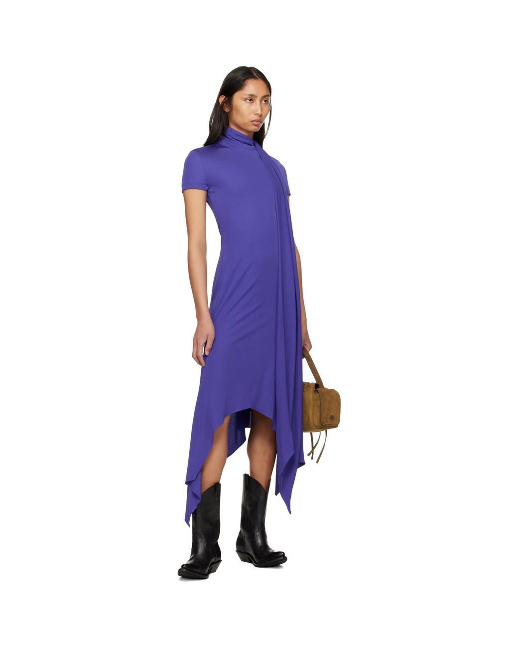 Acne Blue Layered Midi Dress