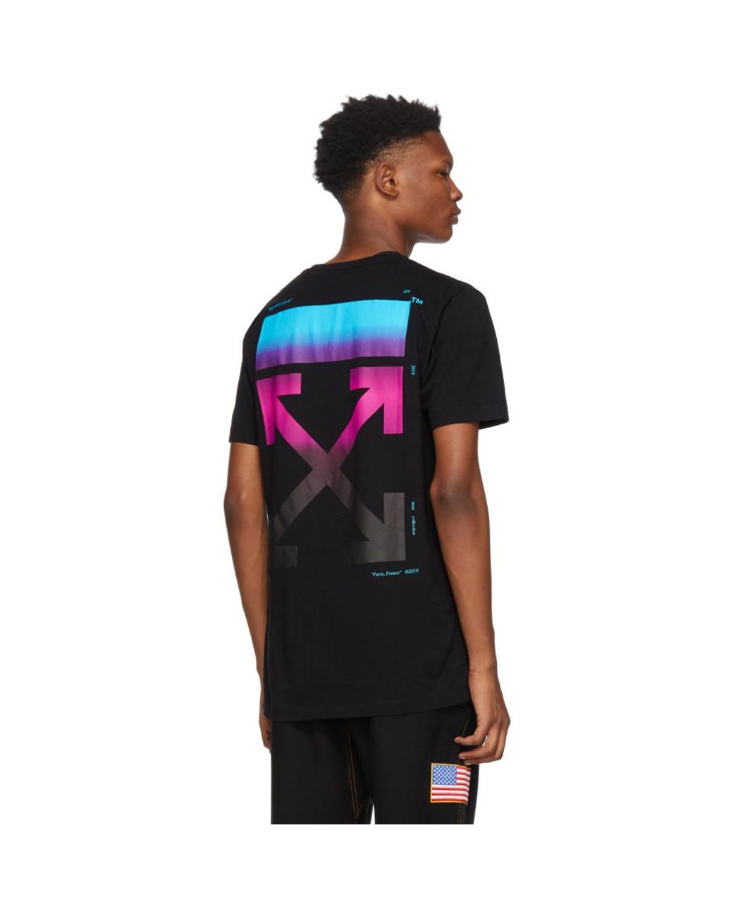 Off-White c/o Virgil Abloh Black Gradient Slim Fit T-shirt for Men | Lyst