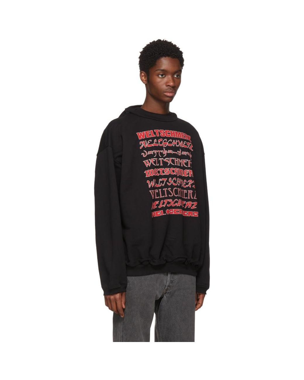 Sweatshirt Vetements Black size M International in Cotton - 26059833