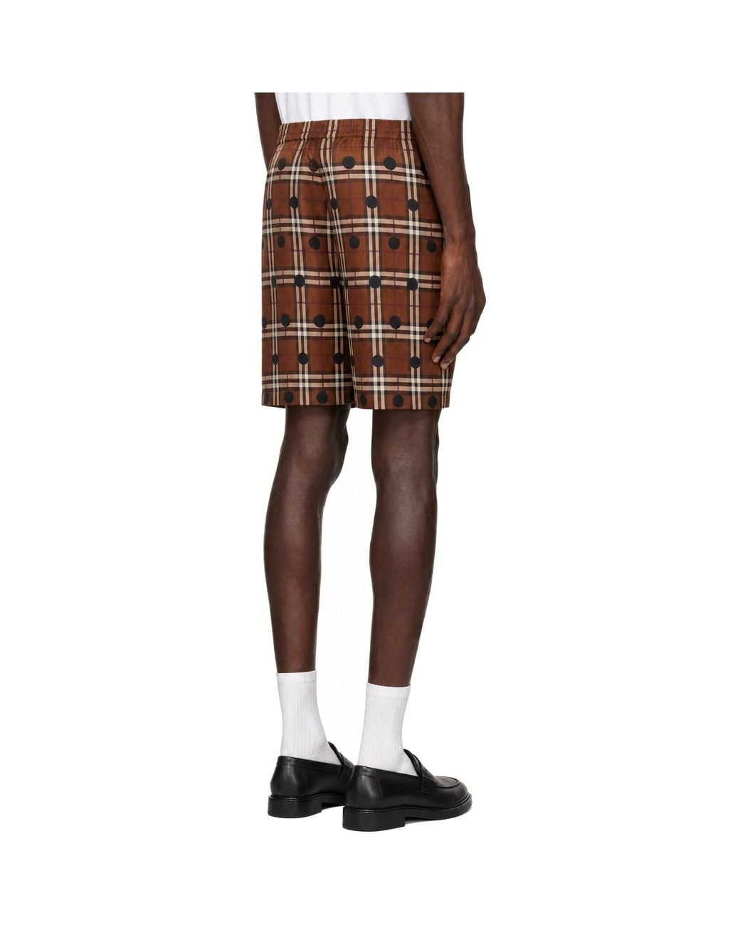 Burberry Brown Check Shorts for men