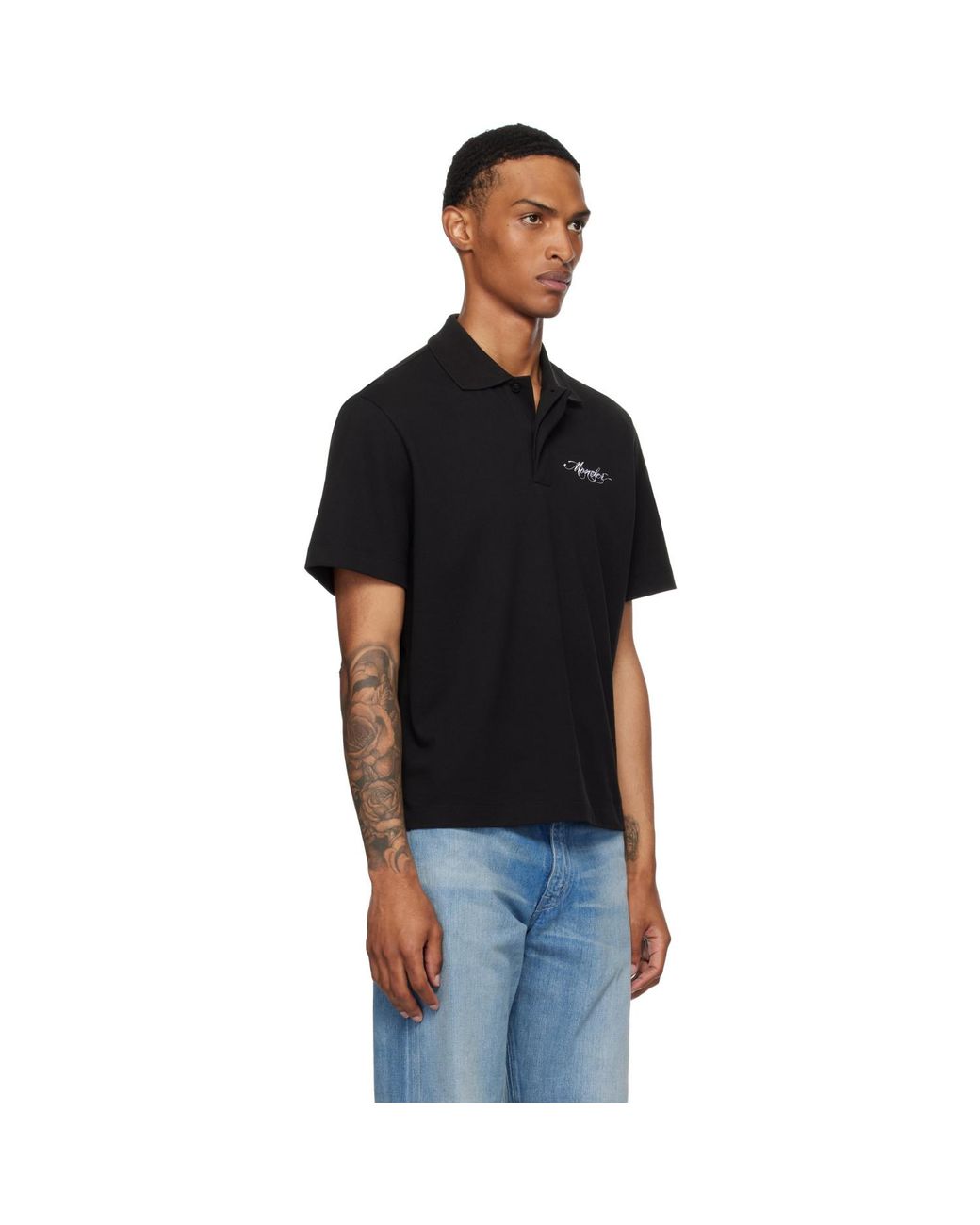 Moncler Black Archivio Creativo Polo for men