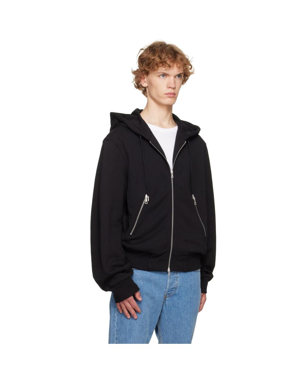 Dries Van Noten Black Zip Hoodie for men