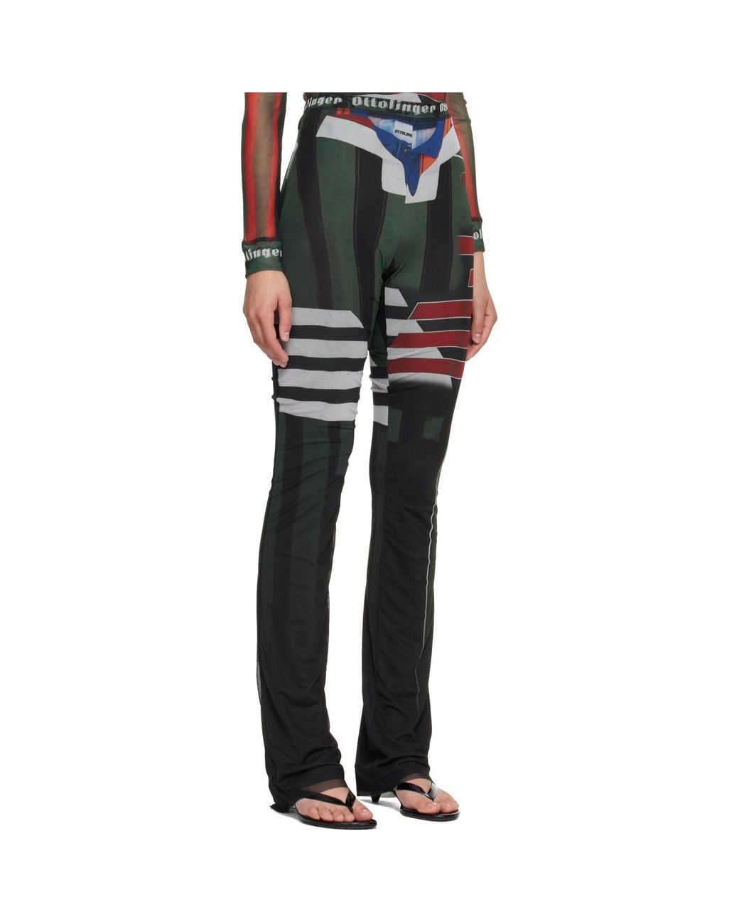 OTTOLINGER Black Mesh Lounge Pants