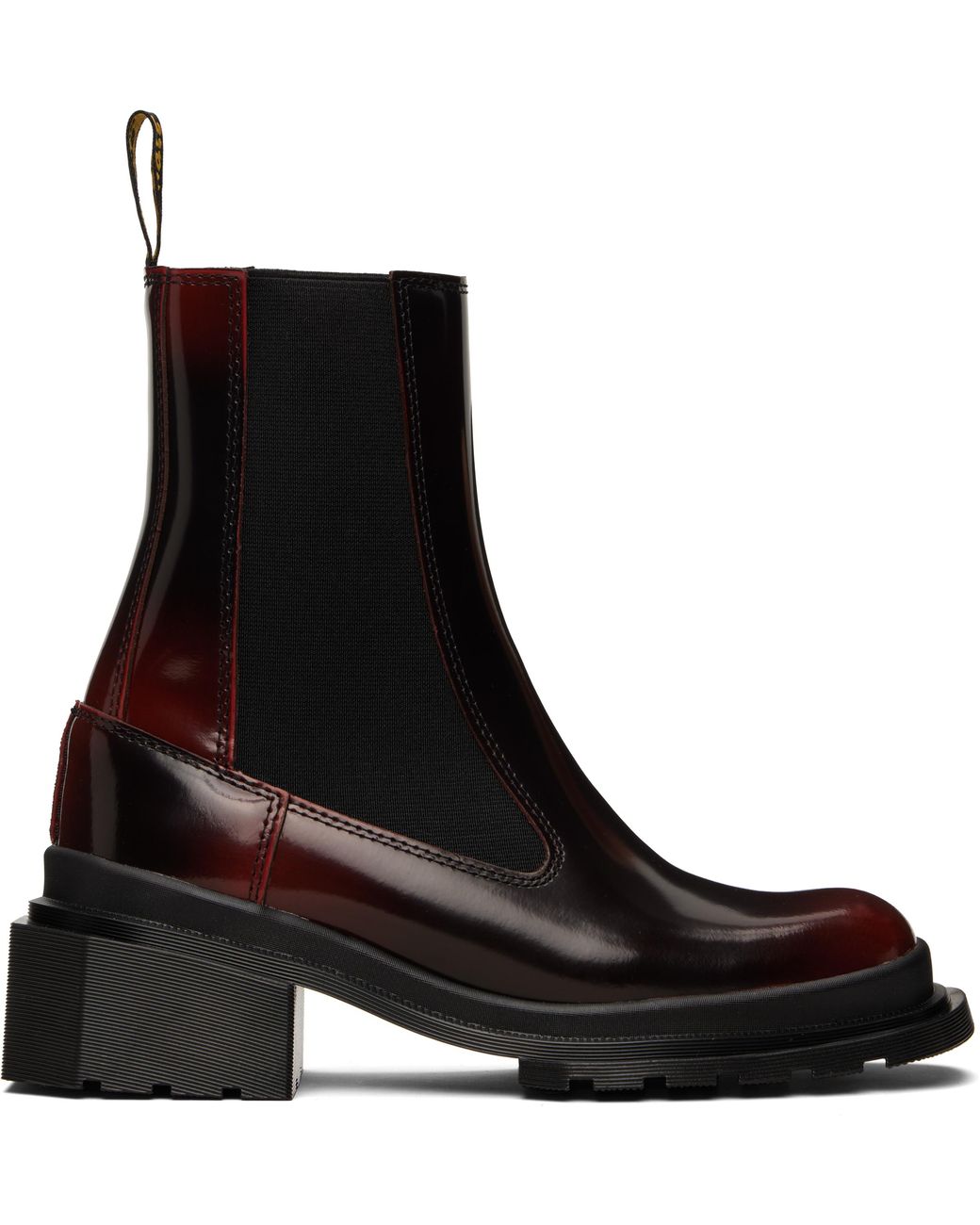 Puddin Maybole Dr. Martens Burgundy Maybole Square Toe Chelsea Boots in Black | Lyst ...